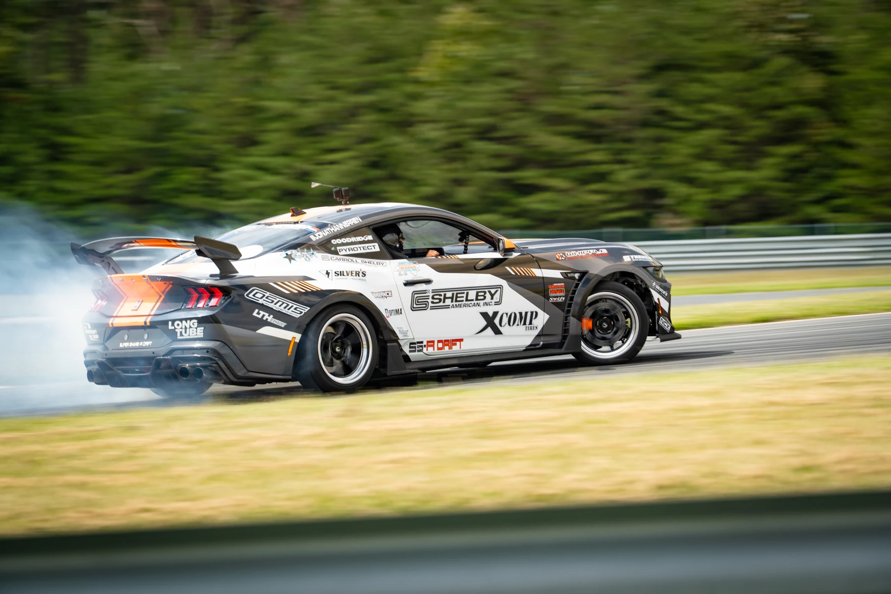 Shelby American and X-Comp Mustang drifting at FuelFest New Jersey