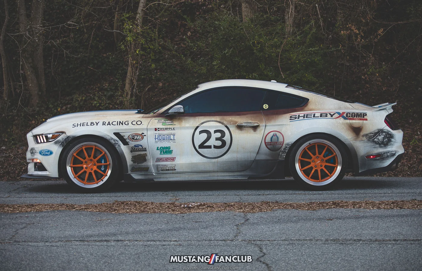 Carroll Shelby tribute Mustang in side profile